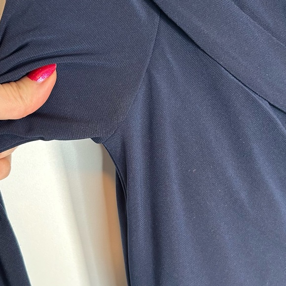 MAC DUGGAL Off The Shoulder Long Sleeve Jersey Jeweled Cuff Gown - Picture 13 of 16